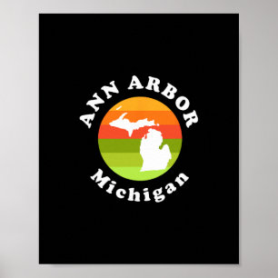 Affiche Ann Arbor Michigan Extérieur Lever du soleil Mi Va