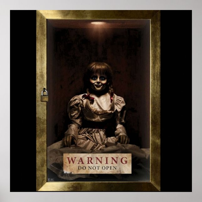 Affiche Annabelle Avertissement Ne Pas Ouvrir (Devant)
