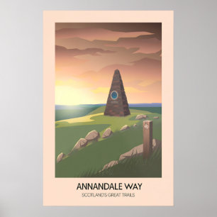 Affiche Annandale Way Les Grandes Traversées d'Écosse Affi