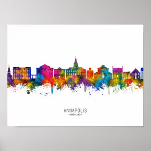 Affiche Annapolis Maryland Skyline
