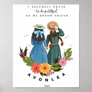 Affiche Anne avec E et Diana d'Avonlea Green Gables