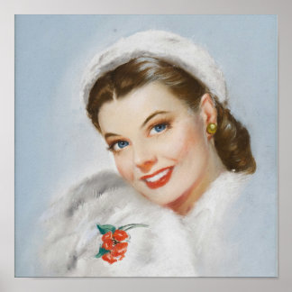 Affiche Anne Baxter en couverture du magazine Cosmopolitan