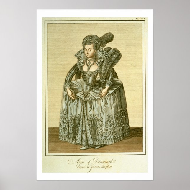 Affiche Anne of Denmark (1574-1619) wife of James I, illus (Devant)