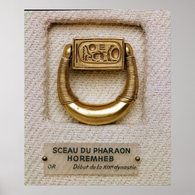 Affiche Anneau avec le sceau du général Horemheb (Devant)