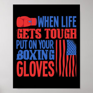 Affiche Anneau de boxe fitness - Gants de boxe - J'aime Ki