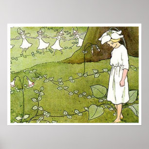 Affiche Anneau vintage Elsa Beskow Fairy