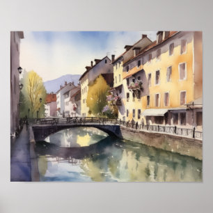 Affiche Annecy France Paysage Art Imprimer l'affiche