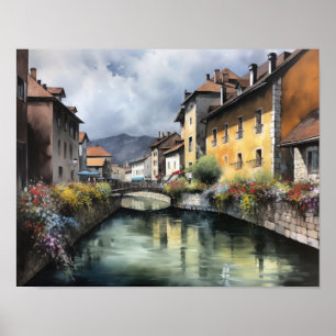 Affiche Annecy France Paysage Art Imprimer l'affiche