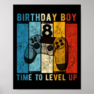 Affiche Année Anniversaire Garçon 8 Fois Jusqu'À Niveau 8e