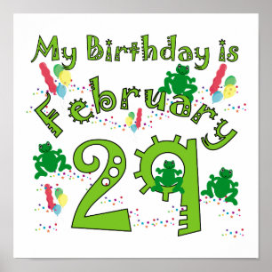Affiche Année bissextile Anniversaire