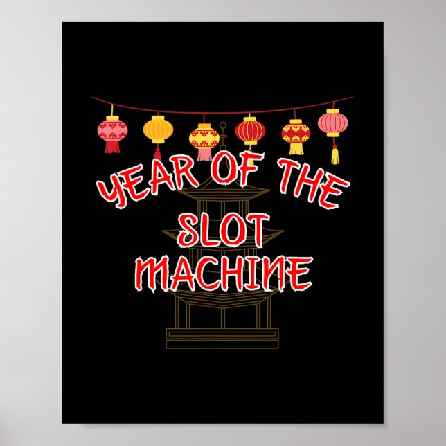 Affiche Année De La Machine À Sous - Cadeaux De Nouvel An  (Devant)