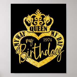 Affiche Année de naissance 1974 Anniversaire Vintage 1974