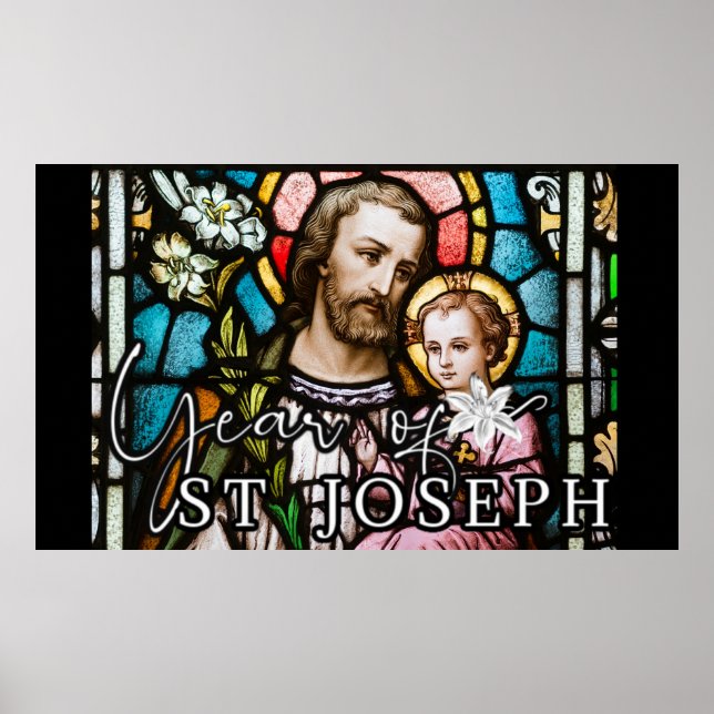 Affiche Année de Saint-Joseph Verre tendu Religieux Jésus (Devant)