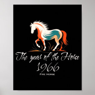 Affiche Année du Cheval 1966 Cheval de Feu 1966 Anniversai