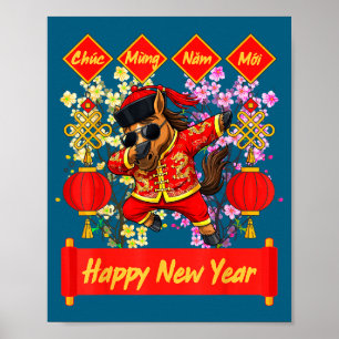 Affiche Année du Cheval 2026 Nouvel An lunaire vietnamien
