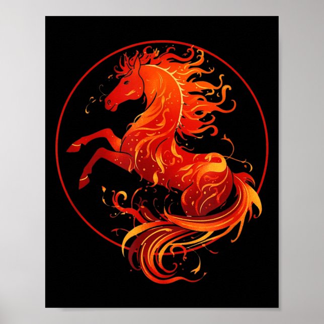 Affiche Année du cheval de feu 2026 Nouvel An chinois (Devant)