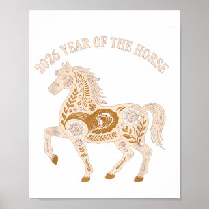 Affiche Année du cheval de feu 2026 Nouvel An chinois fest