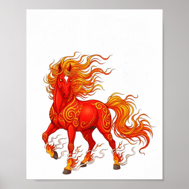 Affiche Année du cheval de feu Nouvel An chinois 2026 zodi (Devant)
