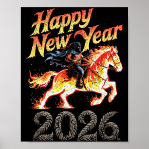 Affiche Année du Cheval de Feu – Nouvel An du zodiaque chi