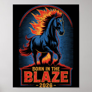 Affiche Année du Cheval de Feu – Nouvel An du zodiaque chi