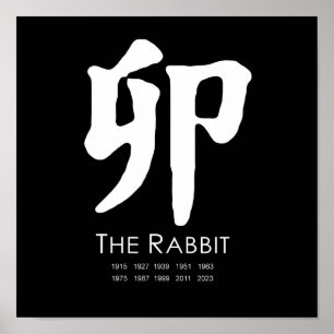 Affiche Année du lapin