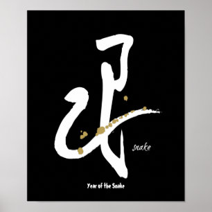 Affiche Année du serpent - Zodiaque chinois