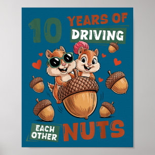 Affiche Années 10e Anniversaire de Mariage 10 Couple