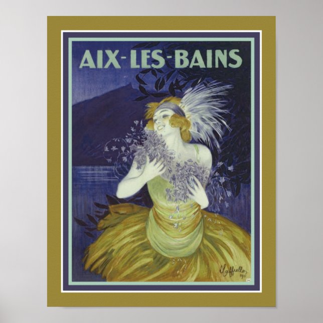 Affiche Années 1920 Aix-Les-Bains Deco Resort Ad (Devant)