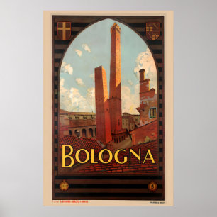 Affiche Années 1920 “Bologne Italie” Style Italien Vintage