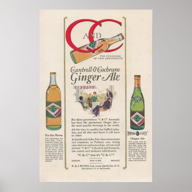 Affiche Années 1920 Ginger Ale Ad (Devant)