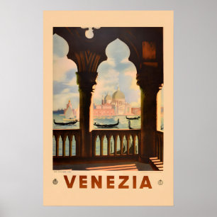 Affiche Années 1930 Basilique Saint-Marc Venise Style Vint