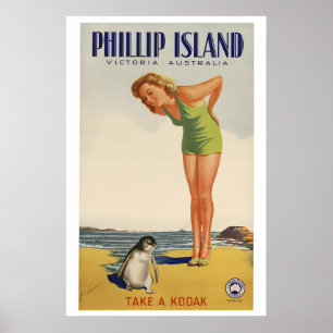 Affiche Années 1930 Phillip Island Prenez un Kodak - Style