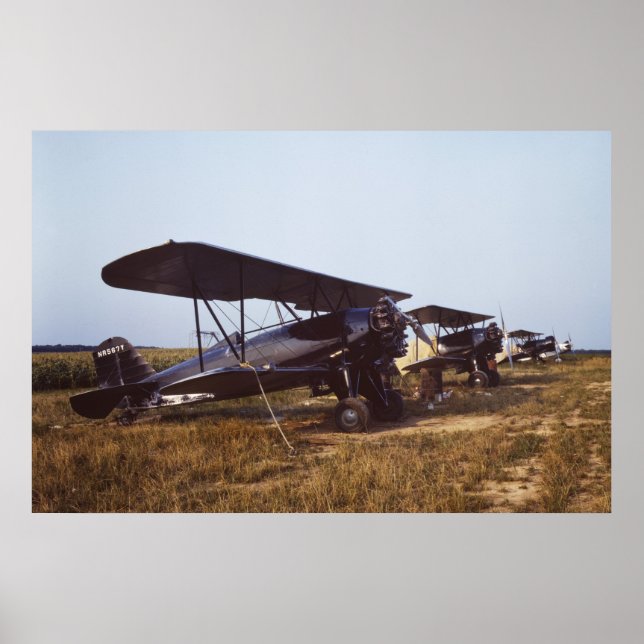 Affiche Années 1940 Crop Duster Biplanes (Devant)