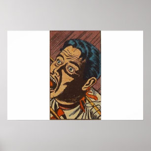 Affiche Années 1980 Bande-dessinée d'horreur de l'âge d'or