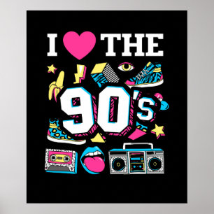 Affiche Années 90 I Heart the Nineties