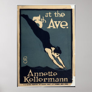 Affiche Annette Kellerman Swim Dive Theatre New York