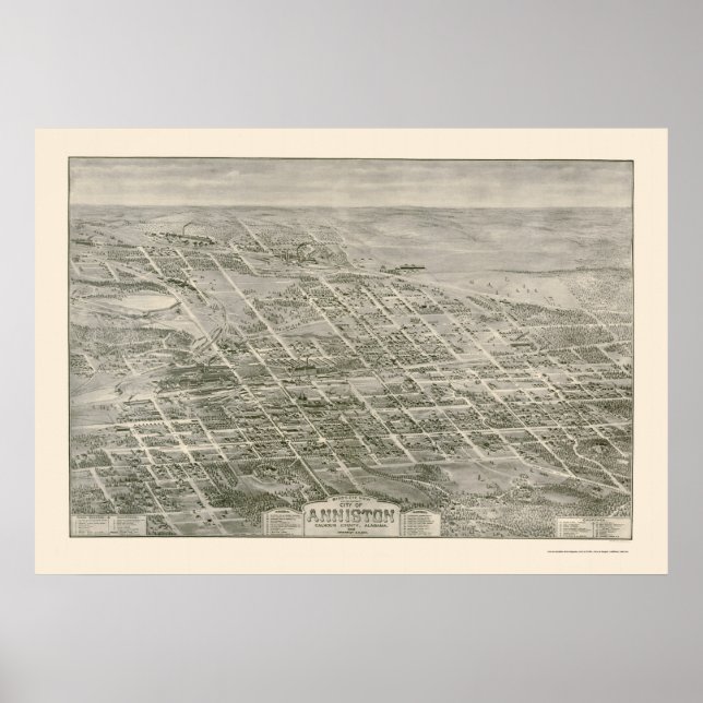 Affiche Anniston, AL Carte panoramique - 1903 (Devant)