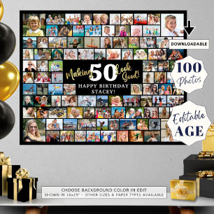Affiche Anniversaire 100 Photos qui font paraître l'ÂGE so