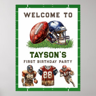 Affiche Anniversaire 1ère année de football américain