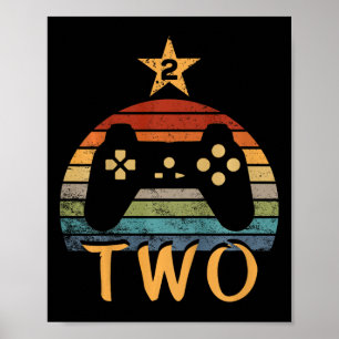 Affiche Anniversaire 2 Anniversaire Vidéo Jeu 2ème Anniver