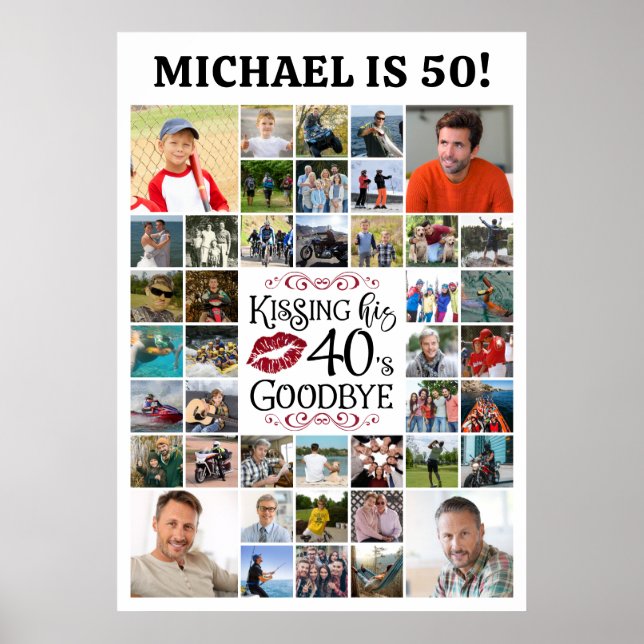 Affiche Anniversaire 42 Photos Embrasser Sa Décennie Adieu (Devant)