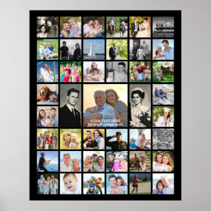 Affiche Anniversaire 43 Photo Collage personnalisé personn