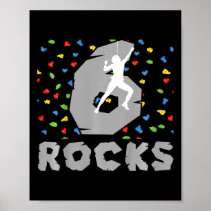 Affiche Anniversaire 6 ans grimpeuse de 6 ans grimpeuse Bi