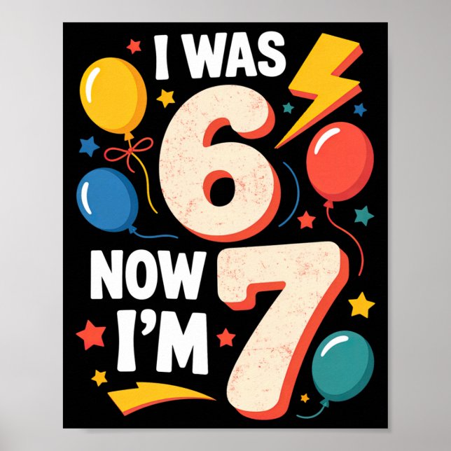 Affiche Anniversaire 7 ans 6 7 (Devant)