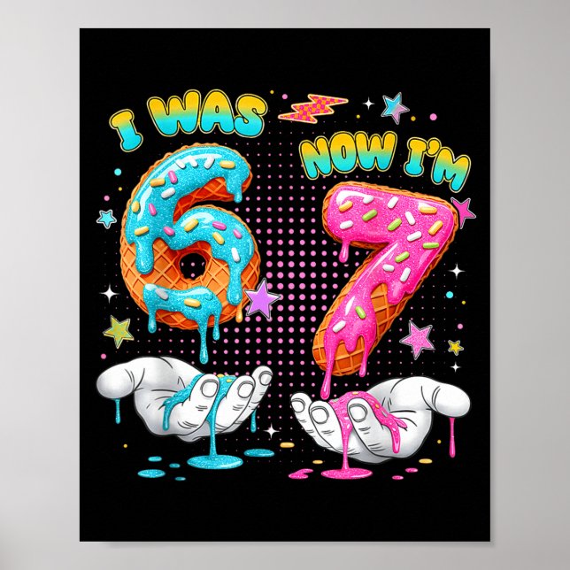 Affiche Anniversaire 7 Ans Drôle J'avais 6 Ans Maintenant  (Devant)