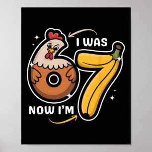 Affiche Anniversaire 7 Ans J'avais 6 Ans Maintenant J'ai 7