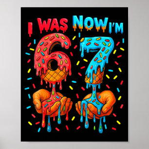 Affiche Anniversaire 7 Ans J'avais 6 Ans Maintenant J'ai 7