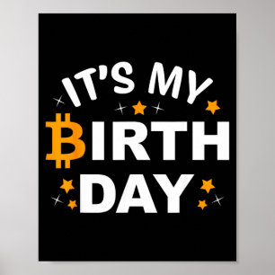 Affiche Anniversaire Btc Crypto Anniversaire Bitcoin B-Day