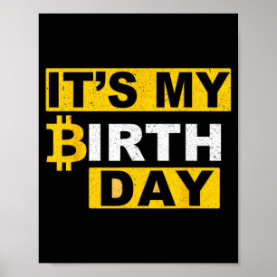Affiche Anniversaire Btc Crypto Anniversaire Bitcoin B-Day