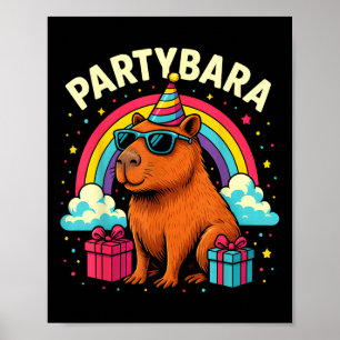 Affiche Anniversaire Capybara Tee Pour Enfants Amusants Pa